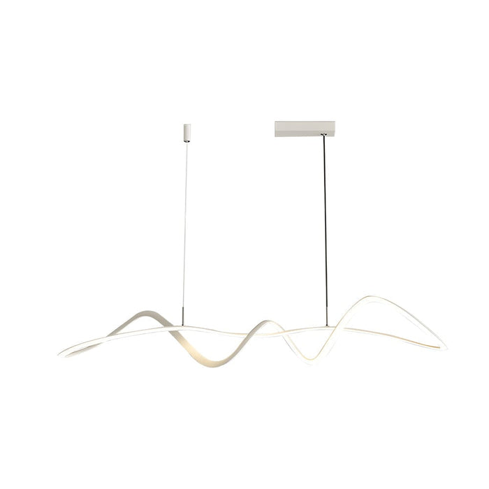 Wave Lines Dimmable with Remote LED Chandeliers Dining Room Lights
