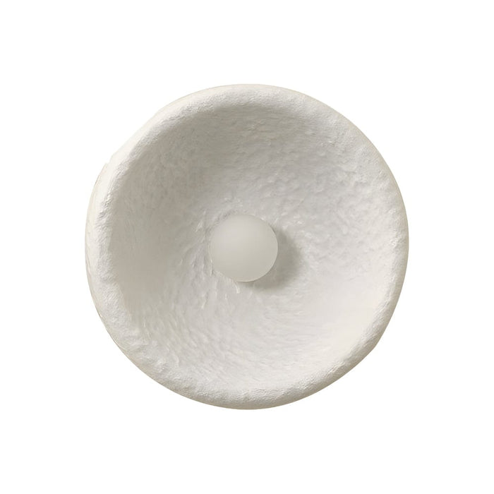 Japanese White Round 1-Light Wall Sconce. 3 Sizes