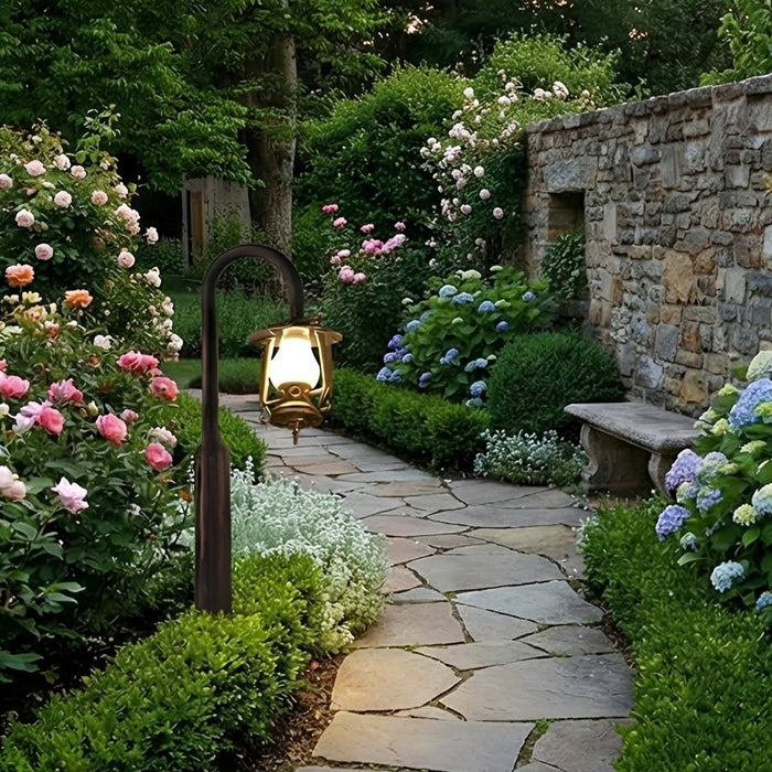 Vintage Lantern Outdoor Street Light, Waterproof IP65 LED Pathway Light for Garden/Yard/Patio