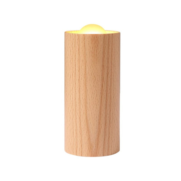 Wood Candlelight USB Rechargeable LED Airflow Control Modern Table Lamp