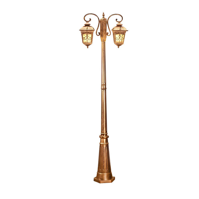2 Lights Outdoor Waterproof Retro European Style Garden Lamp Post Lights