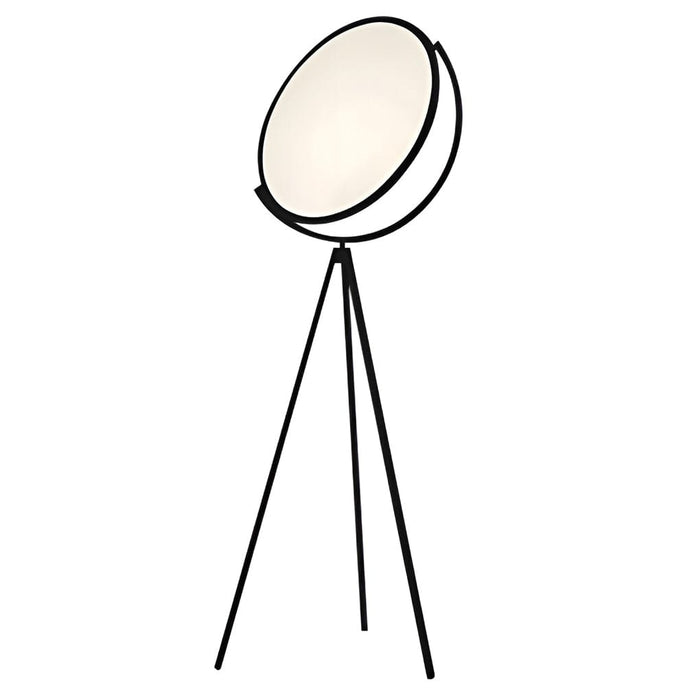 Metal Tripod Floor Lamp With 360° Round Adjustable Acylic Shade Decorate Standing Lamp