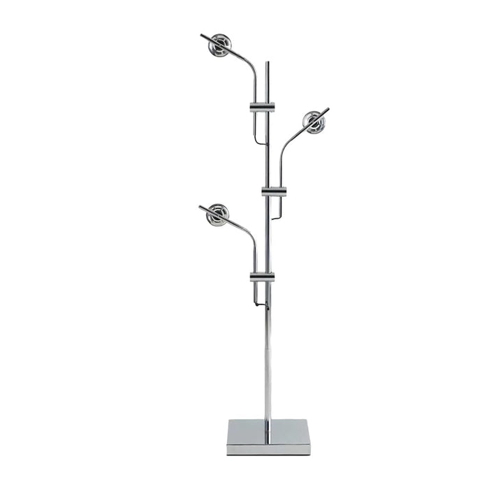 Industrial Finish Chrome Electroplated Metal Floor Lamp Integrated LED Standing Lamp