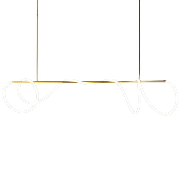 Creative DIY LED Strip Electroplated Metal Modern Chandelier Pendant Light