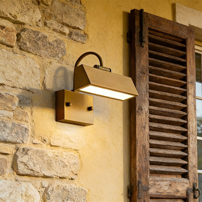 Waterproof Modern Copper Long Strip Outdoor Porch LED Wall Light - Exterior Sconce, Entryway Lighting
