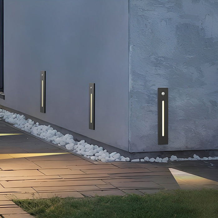 Recessed Stair Light, Waterproof LED Footlight, Motion Sensor, Modern Corner Wall Lamp for Steps/Patio/Deck