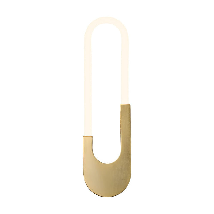 Modern Indoor Oval LED Wall Sconces - 16'' H. Gold/Black