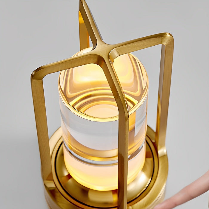 Portable RGB Table Lamp - Touch Dimming, Cordless Night Light, USB Rechargeable - Modern Accent Lighting