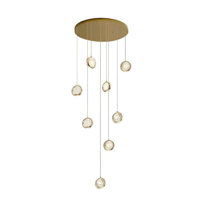 Bubbles Crystal Shade Creative Adjustable Luxury Modern Long Chandelier