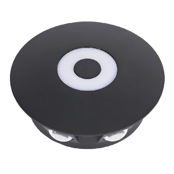 Round Waterproof LED Black Modern Wall Washer Light Wall Sconce Lighting