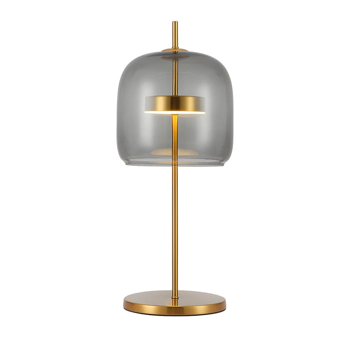 Jube Glass Lampshade table Lamp Smoky. Burned Earth Bedroom Lamp