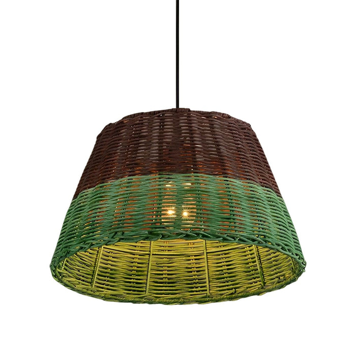 Retro Rattan Industrial Style Chandelier Pendant Light Hanging Lamp