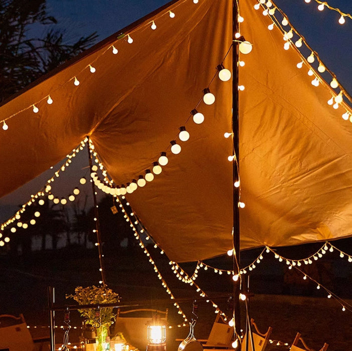 Solar-Powered Outdoor String Lights - Waterproof Shatterproof Globe Bulbs for Patio, Garden, Backyard, Bistro, Party