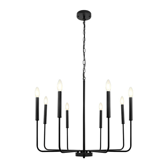 8 Lights Candlelight LED Three Step Dimming Industrial Style Chandelier