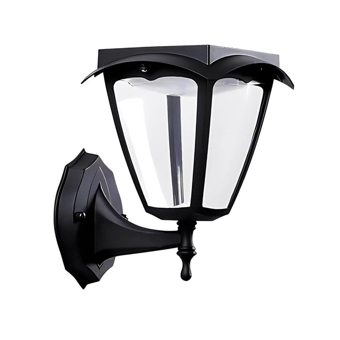 Square Dimmable LED Intelligent Black Modern Solar Outdoor Wall Lights