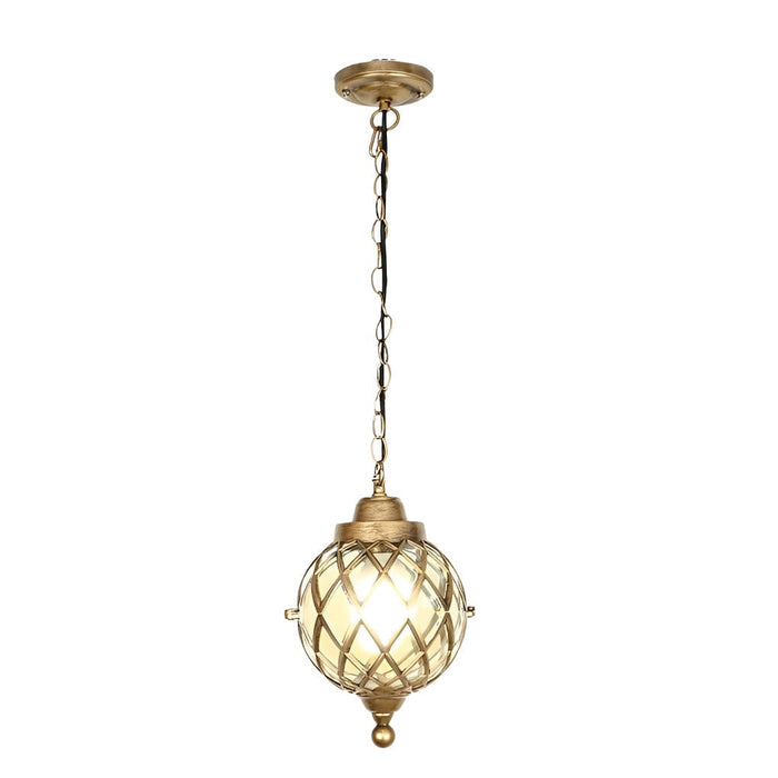 Waterproof Glass Ball Retro European Style Outdoor Chandelier
