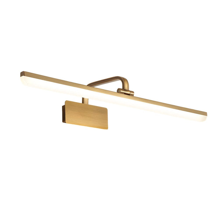 1-Light Adjustable Linear LED Vanity Light with Brass Finish