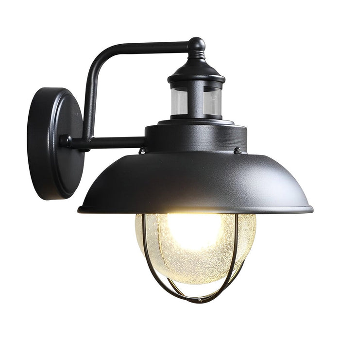 Antique Round Iron Bubbles Glass American Style Outdoor Wall Lights