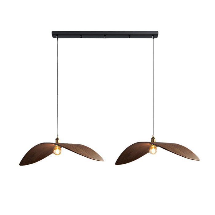 Wabi-Sabi Creative Walnut Wood Leaf Hardware Retro Minimalist Chandelier