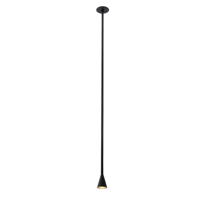 39.37'' Modern Vertical Long Metallic Tube Cone Pendant Light