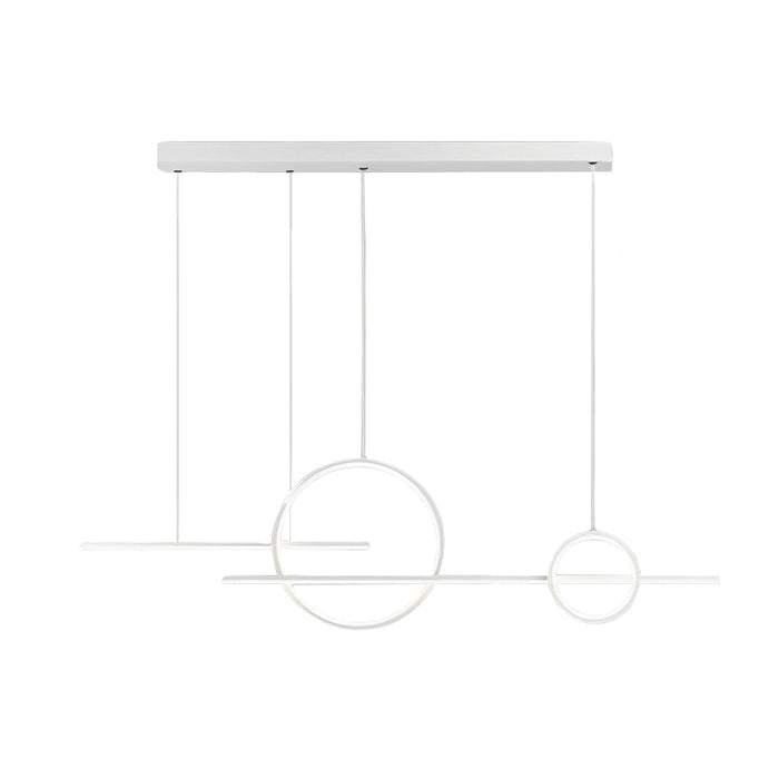 Long Strip Circles Three Step Dimming Stepless Dimmable LED Chandelier