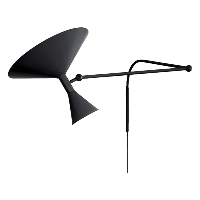 Marseille Swing Arm Wall Lamp Modern Wall Light in White/Black/Gray