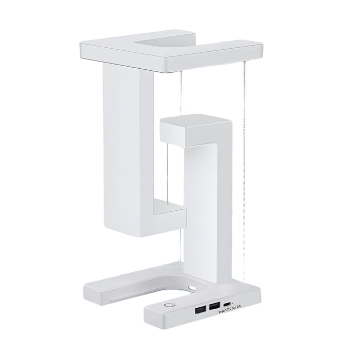 Plastic Floating Anti Gravity Table Lamp Wireless Charging LED Desk Lamp