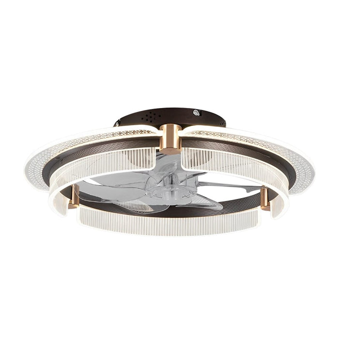 Round Mute Intelligent LED Creative Nordic Bladeless Ceiling Fans Light