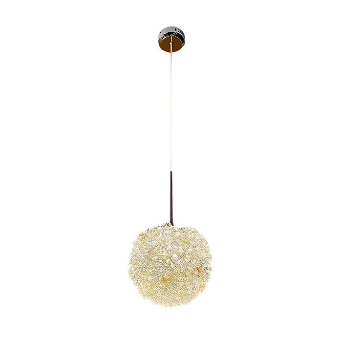 Round Luxurious Crystal Ball Three Step Dimming Modern Pendant Lights