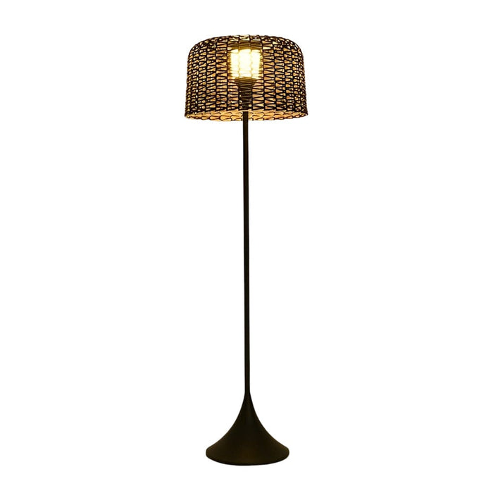 67'' Mesh Stainless Steel Perforated Outdoor Floor Lamp Solar Powered Standing Lamp