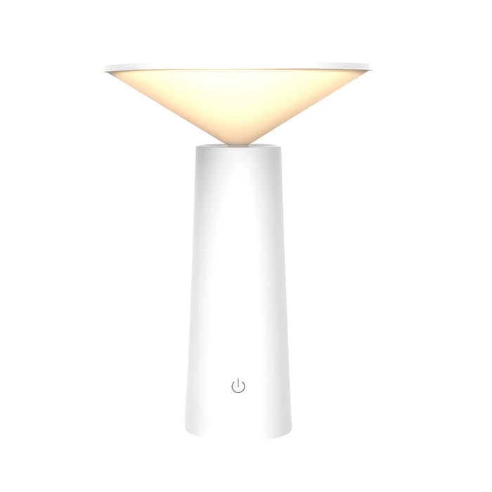 360 Rotatable Lighting LED Desk Lamp with USB Charging. White/Black