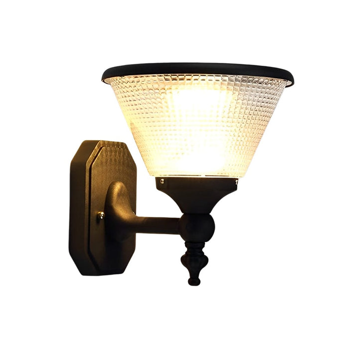 Round Waterproof LED Three Step Dimming with Remote Solar Wall Lights