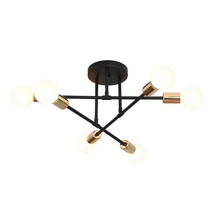 Elegant 6-Light Flush Mount Light- E26/E27. 22'' Dia
