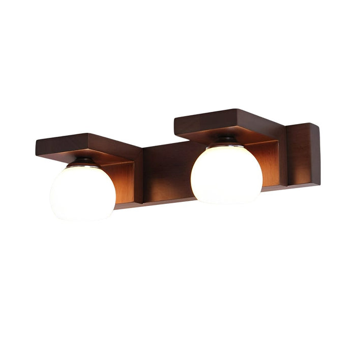 2/3 Lights Wood Adjustable Spotlights LED Vanity Light Mirror Bath Bar