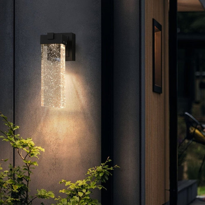 2-Pack Outdoor LED Wall Light, Waterproof Outdoor Crystal Wall Sconce-ErisView