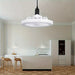 2 in 1 LED White Hanging Ceiling Fan with Remote Control for Bedroom Living Room Dining Room Kitchen Island-ErisView