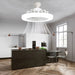 2 in 1 LED White Hanging Ceiling Fan with Remote Control for Bedroom Living Room Dining Room Kitchen Island-ErisView