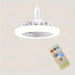 2 in 1 LED White Hanging Ceiling Fan with Remote Control for Bedroom Living Room Dining Room Kitchen Island-ErisView