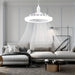 2 in 1 LED White Hanging Ceiling Fan with Remote Control for Bedroom Living Room Dining Room Kitchen Island-ErisView