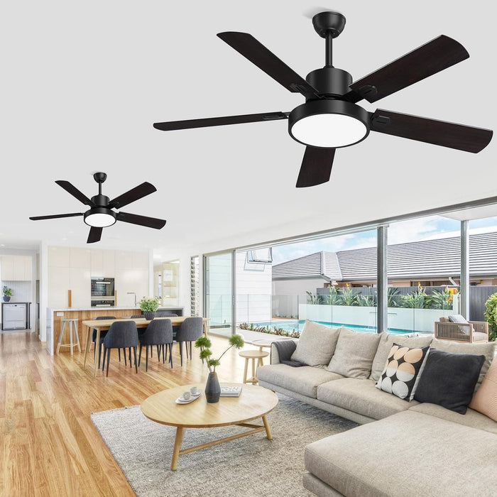 2 in. Black Outdoor Fan Outdoor Ceiling Fans for Patio, Indoor Ceiling Fans with Lights and Remote for Bedroom Living Room -2-ErisView