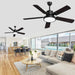 2 in. Black Outdoor Fan Outdoor Ceiling Fans for Patio, Indoor Ceiling Fans with Lights and Remote for Bedroom Living Room -2-ErisView