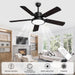 2 in. Black Outdoor Fan Outdoor Ceiling Fans for Patio, Indoor Ceiling Fans with Lights and Remote for Bedroom Living Room -3-ErisView