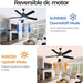 2 in. Black Outdoor Fan Outdoor Ceiling Fans for Patio, Indoor Ceiling Fans with Lights and Remote for Bedroom Living Room -6-ErisView