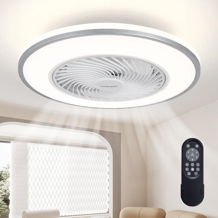20 in. Bedroom Ceiling Fans with Lights, Low Profile Ceiling Fan and Light Remote, Reversible Flush Mount Ceiling Fan for Living Room Kitchen -1-ErisView