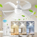 20 in. Bedroom Ceiling Fans with Lights, Socket Fan Light with Remote, Dimmable Screw In Ceiling Fan for Bedroom Kitchen Living Room-9-ErisView