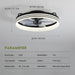 20 in. Black Bedroom Ceiling Fans with Lights, Fandelier Flush Mount and Light Remote, Smart Low Profile Ceiling Fan for Bedroom Kids Room Living Room -7-ErisView