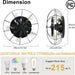 20 in. Black Caged Ceiling Fan with Lights Remote, Low Profile Ceiling Fan without Blades, Farmhouse Ceiling Fan for Kitchen Bedroom Living Room-5-ErisView