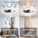20 in. Black Dimmable Modern Flush Mount Low Profile Ceiling Fan with Remote Control, Indoor Smart Ceiling Fan with Light, Bedroom Ceiling Fans-14-ErisView