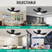 20 in. Black Dimmable Modern Flush Mount Low Profile Ceiling Fan with Remote Control, Indoor Smart Ceiling Fan with Light, Bedroom Ceiling Fans-8-ErisView