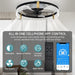 20 in. Black Indoor Ceiling Fan with Low Profile Light and Remote, Modern Dimmable Flush Mount Bedroom Ceiling Fans-5-ErisView
